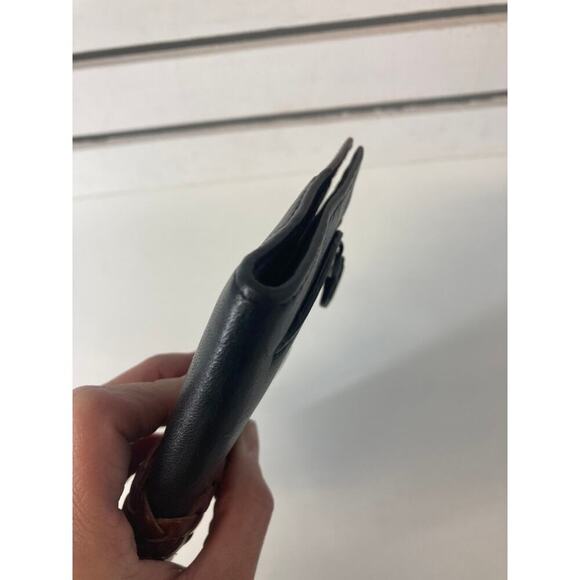 BRIGHTON MEDIUM BLACK, BROWN ANIMAL PRINT LEATHER WALET - Picture 7 of 10